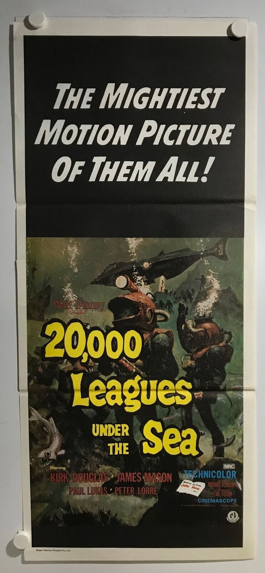 ORIGINAL DAYBILL MOVIE POSTER - 20,000 LEAGUES UNDER THE SEA