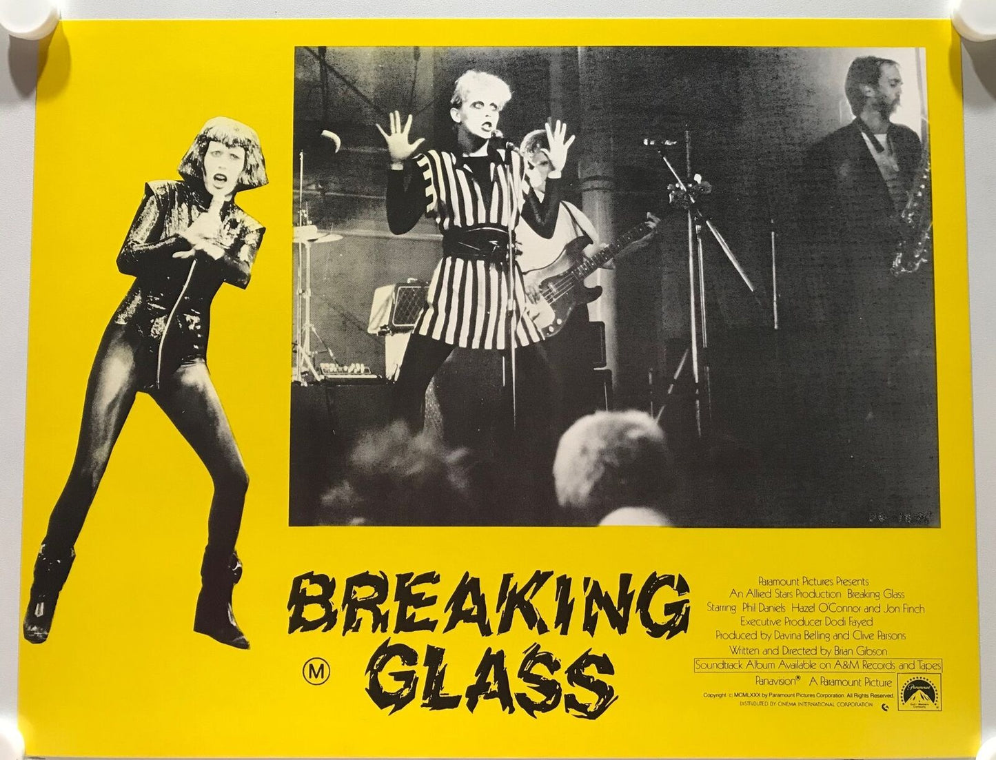 ORIGINAL LOBBY CARDS - BREAKING GLASS - 1980 - set of 8