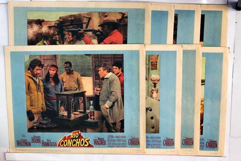 ORIGINAL LOBBY CARDS - RIO CONCHOS - 1964 - set of 8