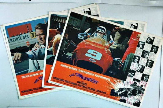 ORIGINAL LOBBY CARDS - THE CHALLENGERS - 1970 - set of 8