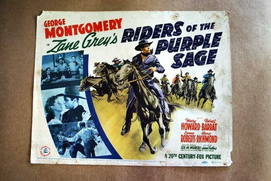 ORIGINAL LOBBY CARD - RIDERS OF THE PURPLE SAGE (Zane Grey's)  - 1941 - title card
