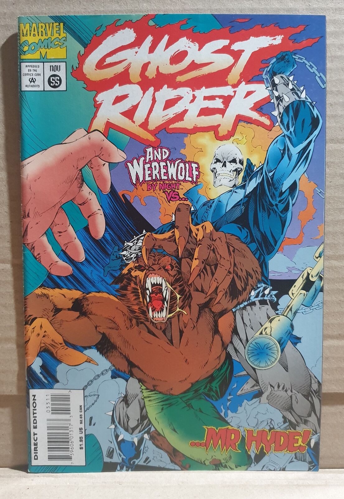 COMIC BOOK - MARVEL GHOST RIDER #55 WAREWOLF MR HYDE