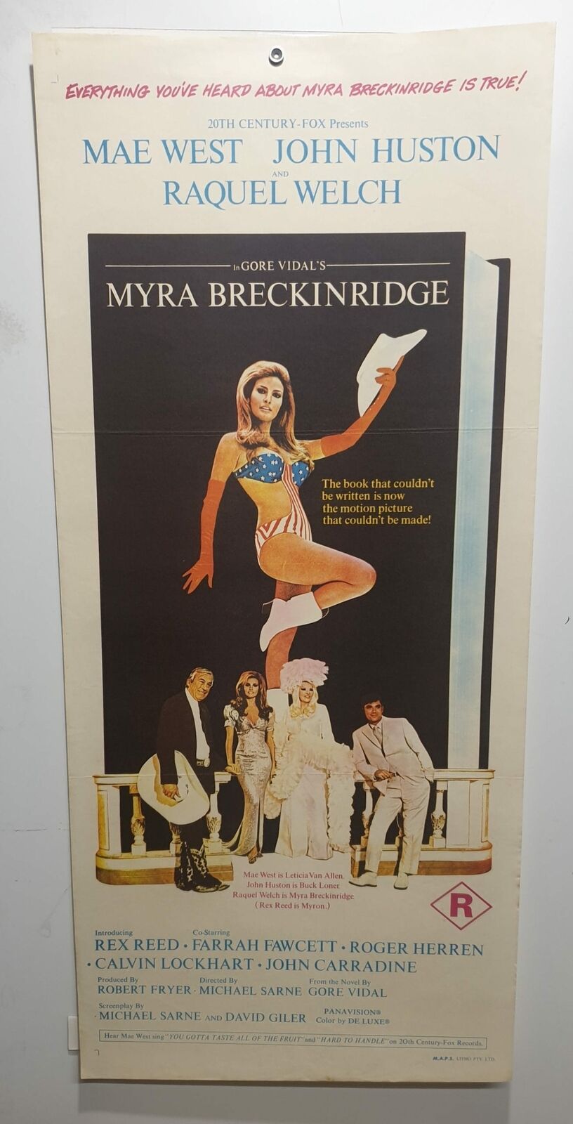 ORIGINAL DAYBILL MOVIE POSTER - MYRA  BRECKINRIDGE (b) - 1970