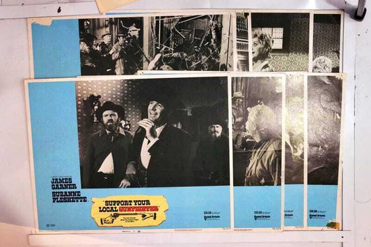 ORIGINAL LOBBY CARDS - SUPPORT YOUR LOCAL GUNFIGHTER - 1971 -  set of 8