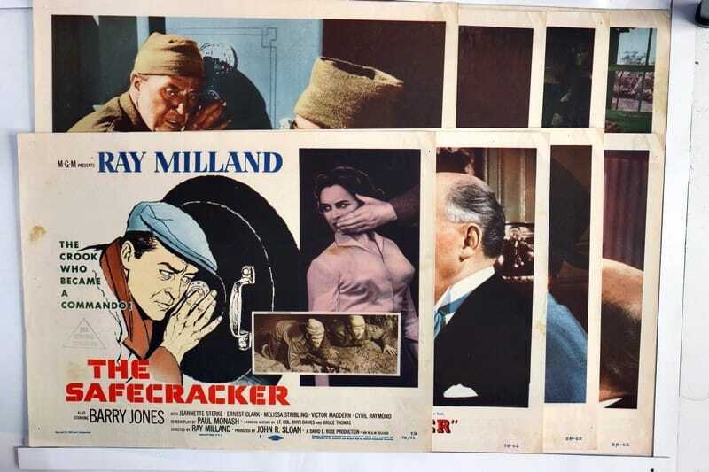 ORIGINAL LOBBY CARDS - THE SAFECRACKER - 1958 -  set of 8