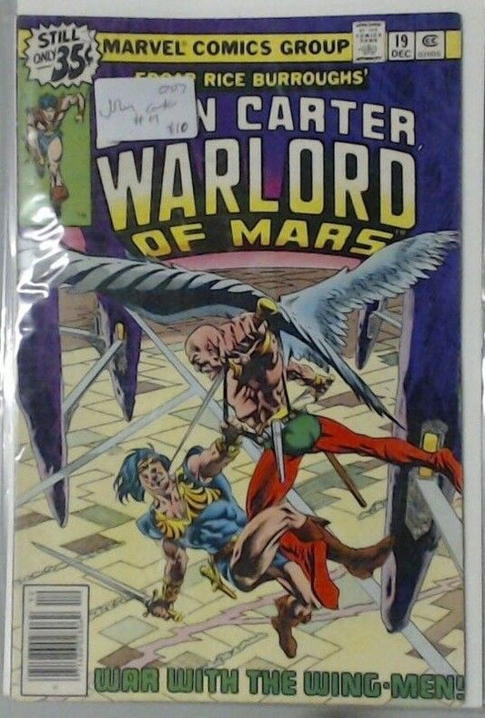 JOHN CARTER WARLORD OF MARS MARVEL COMIC BOOK WAR WITH THE WING-MEN #19