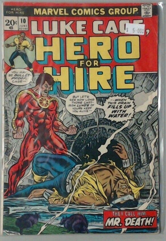 COMIC BOOK LUKE CAGE POWER MAN MARVEL CAGE HERO FOR HIRE  #10