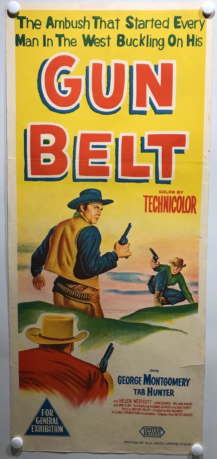 ORIGINAL DAYBILL MOVIE POSTER - GUN BELT