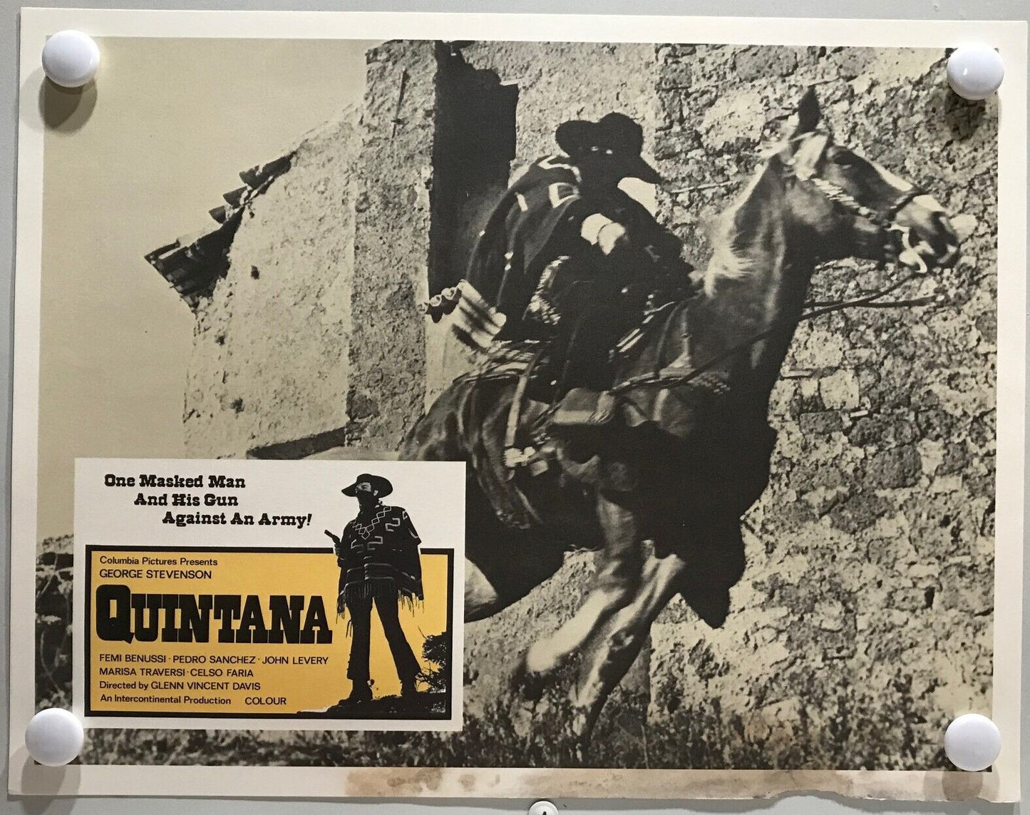 ORIGINAL LOBBY CARDS - QUINTANA - 1969 - set of 8