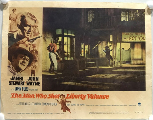 ORIGINAL LOBBY CARD - THE MAN WHO SHOT LIBERTY VALANCE (a) - 1962 - key #4 card