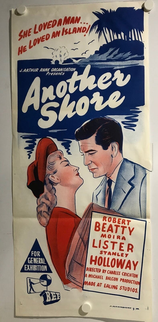 ORIGINAL DAYBILL MOVIE POSTER - ANOTHER SHORE - 1948