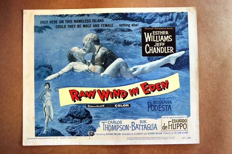 Original Lobby Card - RAW WIND IN EDEN - 1958 - key #1 card