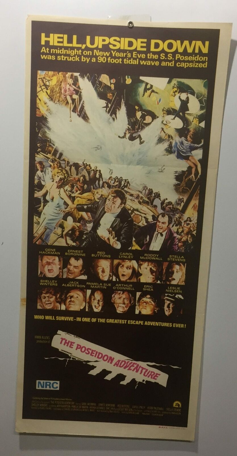 ORIGINAL DAYBILL MOVIE POSTER - THE POSEIDON ADVENTURE - 1972