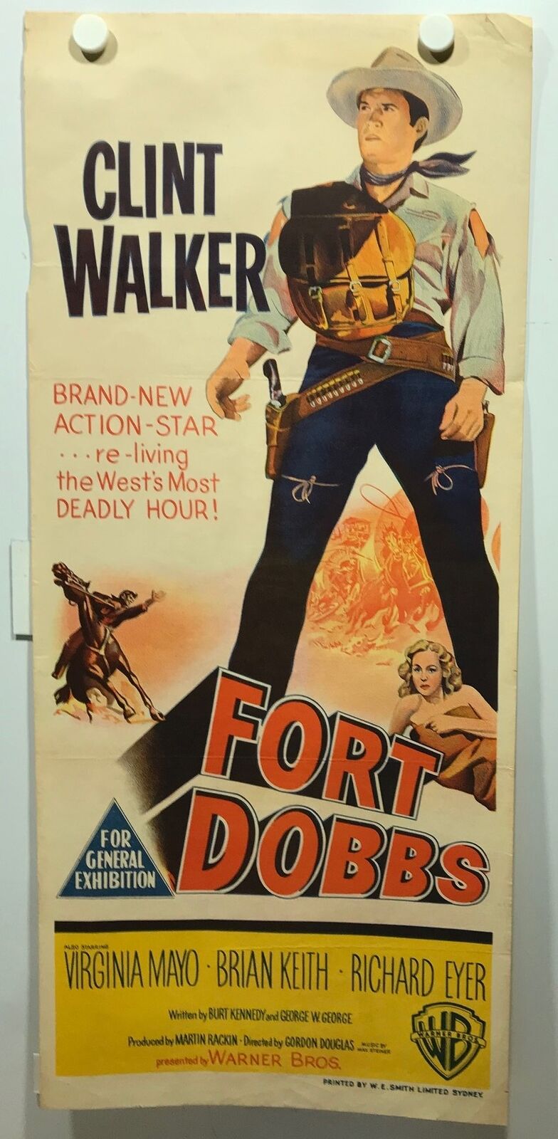 ORIGINAL DAYBILL MOVIE POSTER - FORT DOBBS