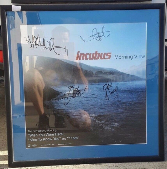 MUSIC PROMO POSTER – FRAMED AND SIGNED – INCUBUS - MORNING VIEW - American Ro...