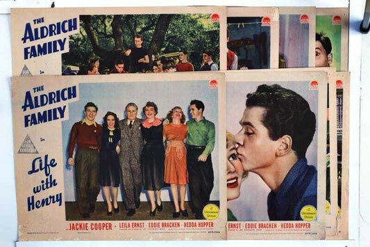ORIGINAL LOBBY CARDS - LIFE WITH HENRY - 1941 - Aldrich Family - Set of 8