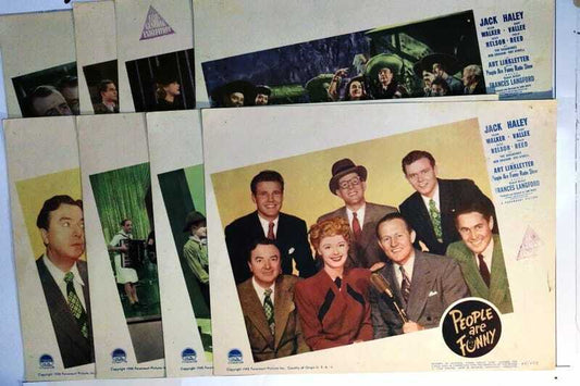 ORIGINAL LOBBY CARDS - PEOPLE ARE FUNNY - 1945 - set of 8