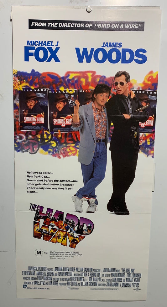 ORIGINAL DAYBILL MOVIE POSTER - THE HARD WAY - 1991