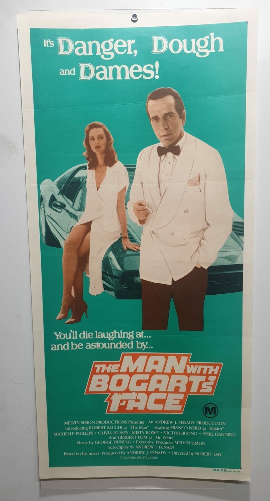 ORIGINAL DAYBILL MOVIE POSTER - THE MAN WITH BOGART'S FACE - 1980