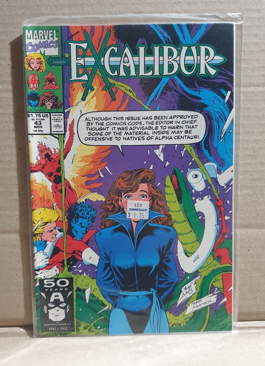 COMIC BOOK -  MARVEL EXCALIBUR #43