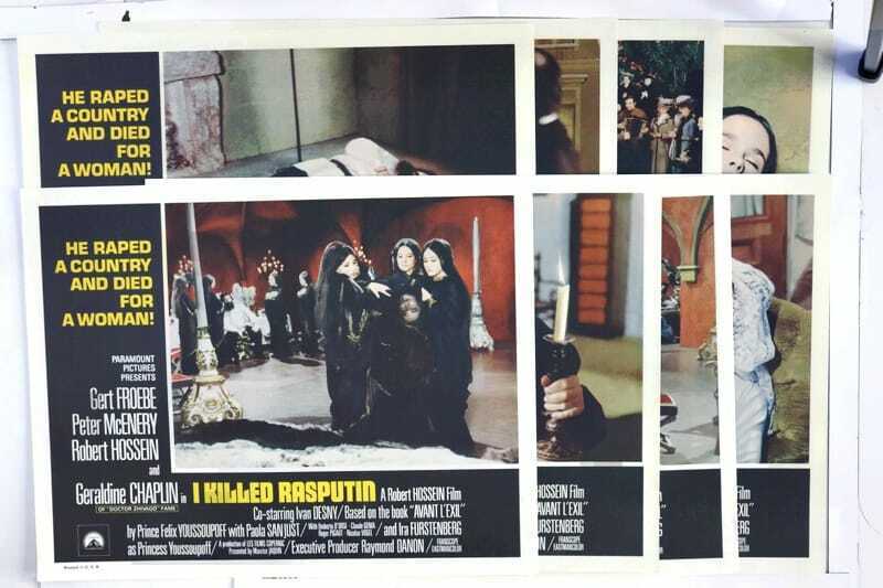 ORIGINAL LOBBY CARDS - I KILLED RASPUTIN - 1967 - set of 8