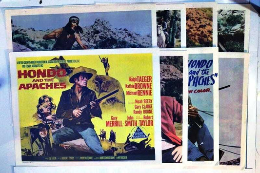 ORIGINAL LOBBY CARDS - HONDO AND THE APACHES - 1967 - set of 8