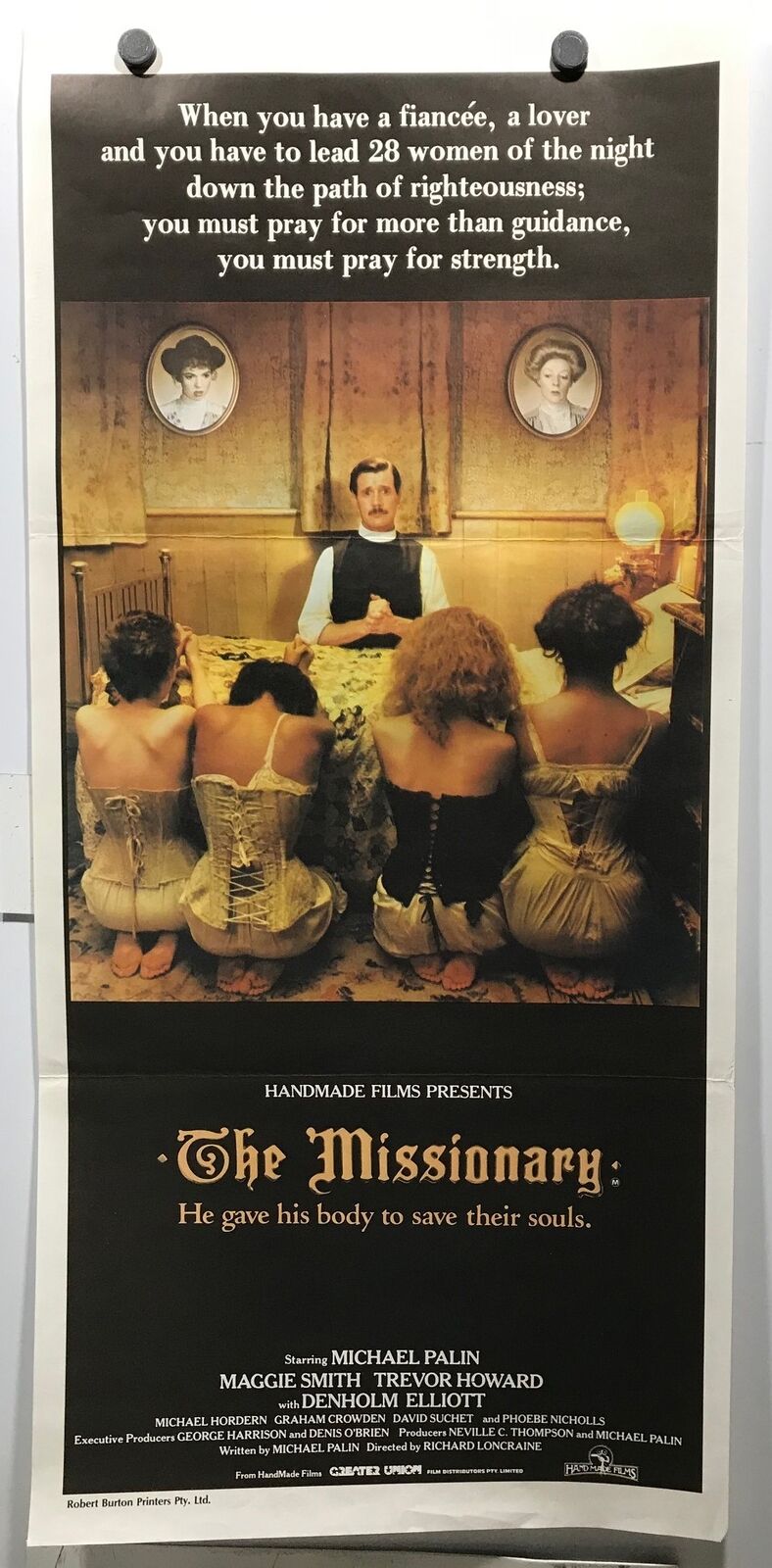 ORIGINAL DAYBILL MOVIE POSTER - THE MISSIONARY - 1982