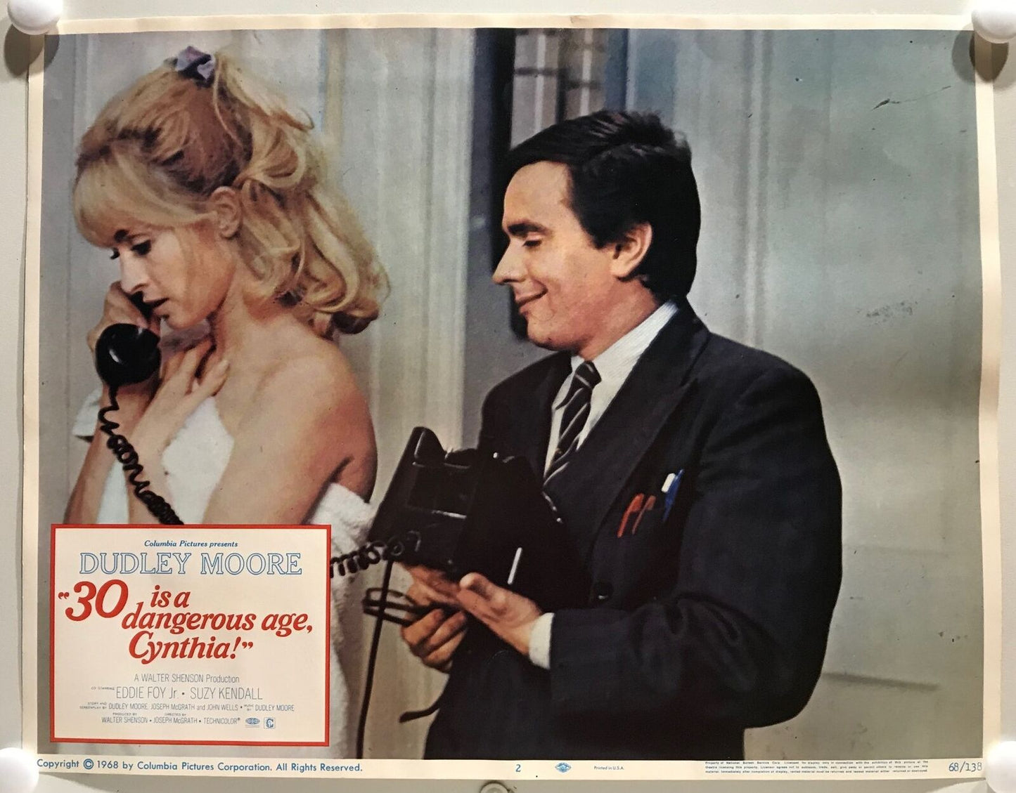 ORIGINAL LOBBY CARDS - 30 IS A DANGEROUS AGE, CYNTHIA - 1968 - set of 8