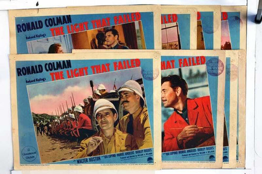 ORIGINAL LOBBY CARDS - THE LIGHT THAT FAILED - 1939 - set of 8