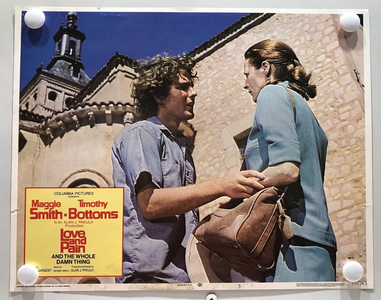 ORIGINAL LOBBY CARDS - LOVE AND PAIN AND THE WHOLE DAMN THING - 1972 - Set of 8