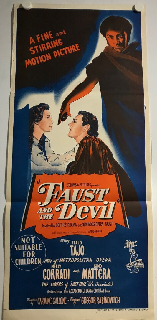 ORIGINAL DAYBILL MOVIE POSTER - FAUST AND THE DEVIL