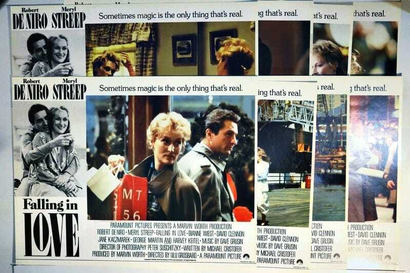 ORIGINAL LOBBY CARDS - FALLING IN LOVE - 1984 - set of 8