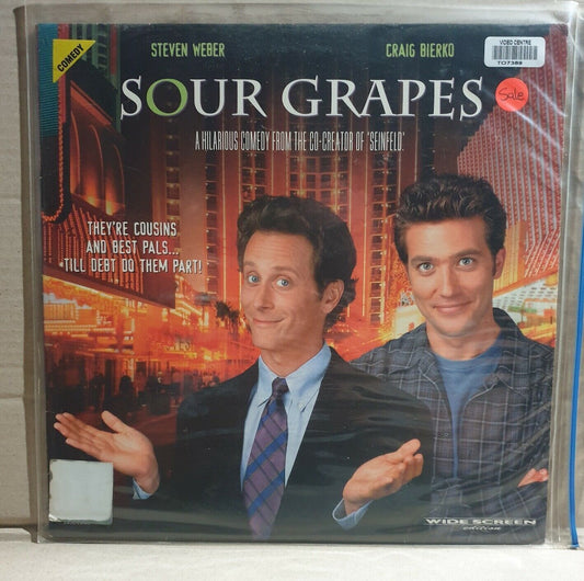 LASERDISC MOVIE - SOUR GRAPES - Steven Weber, Craig Bierko