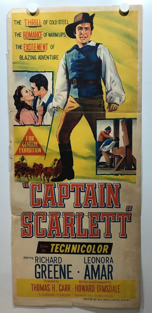 ORIGINAL DAYBILL MOVIE POSTER - CAPTAIN SCARLETT