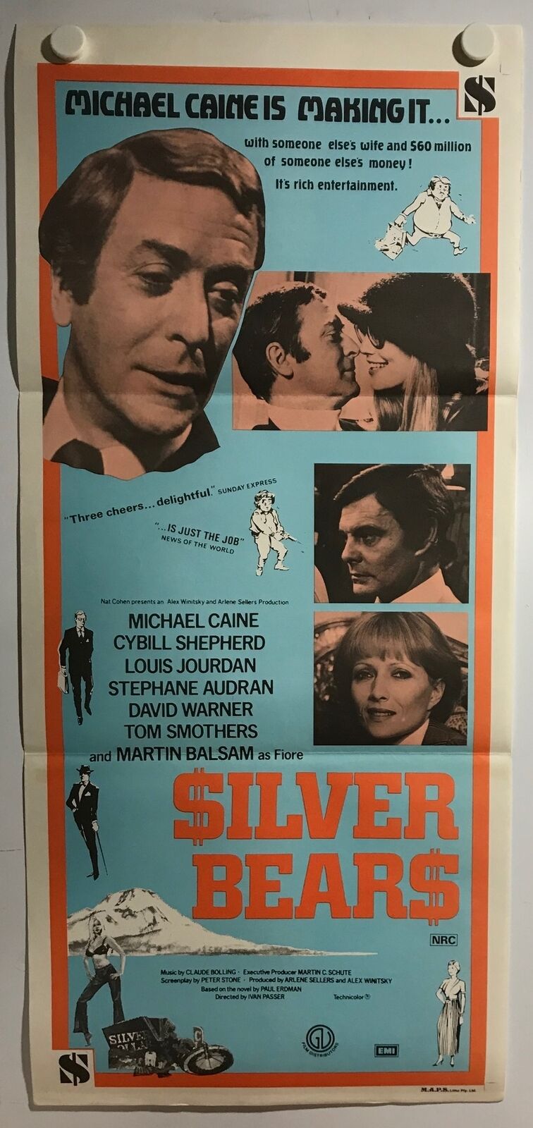 ORIGINAL DAYBILL MOVIE POSTER - SILVER BEARS