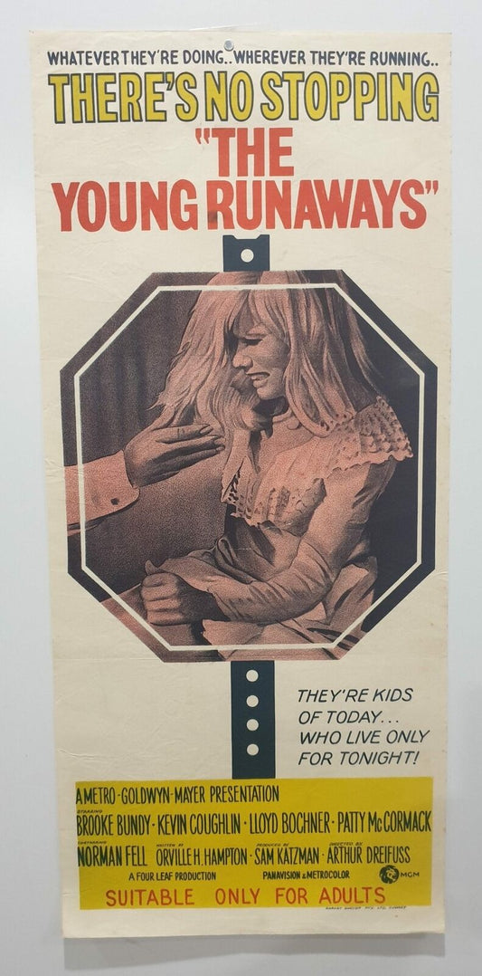 ORIGINAL DAYBILL MOVIE POSTER - THE YOUNG RUNAWAYS - 1968