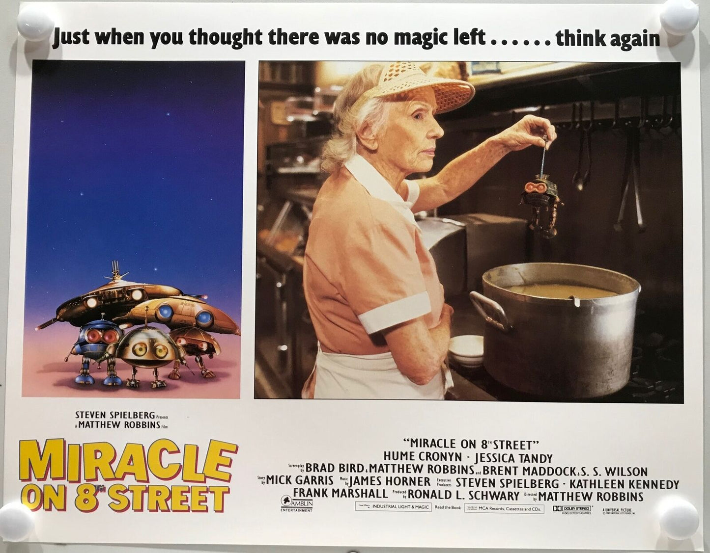 ORIGINAL LOBBY CARDS - MIRACLE ON 8TH STREET (batteries not included)-1987-Set 0f 8