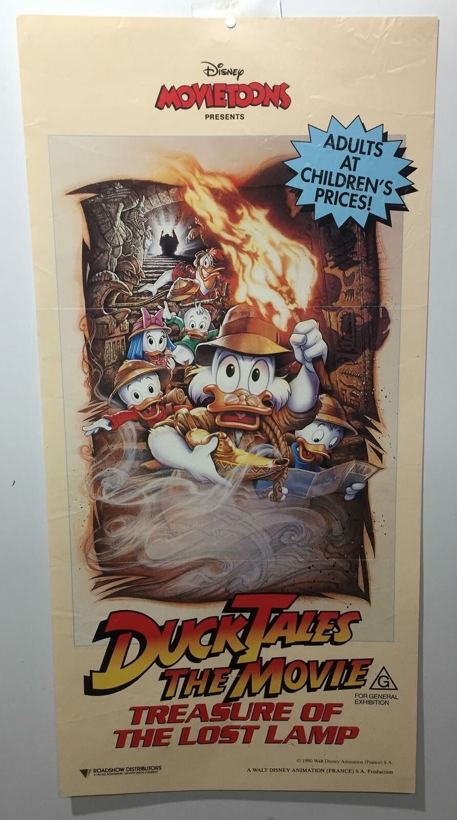 ORIGINAL DAYBILL MOVIE POSTER - DUCK TALES THE MOVIE