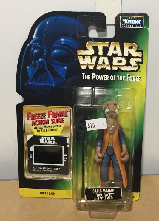 STAR WARS - KENNER - POTF - SAELT-MARAE (YAK FACE) - with Battle Staff