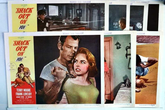 ORIGINAL LOBBY CARDS - SHACK OUT ON 101 - 1956 - set of 8