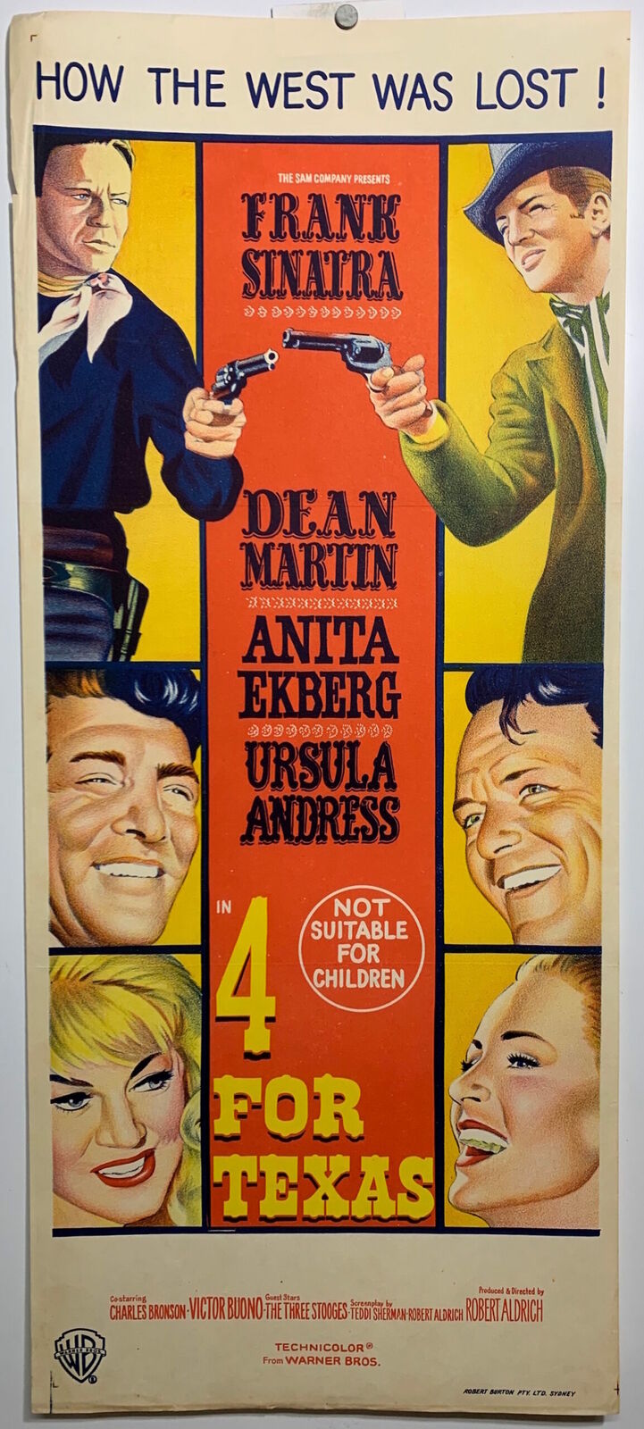 ORIGINAL DAYBILL MOVIE POSTER - 4 FOR TEXAS - 1963