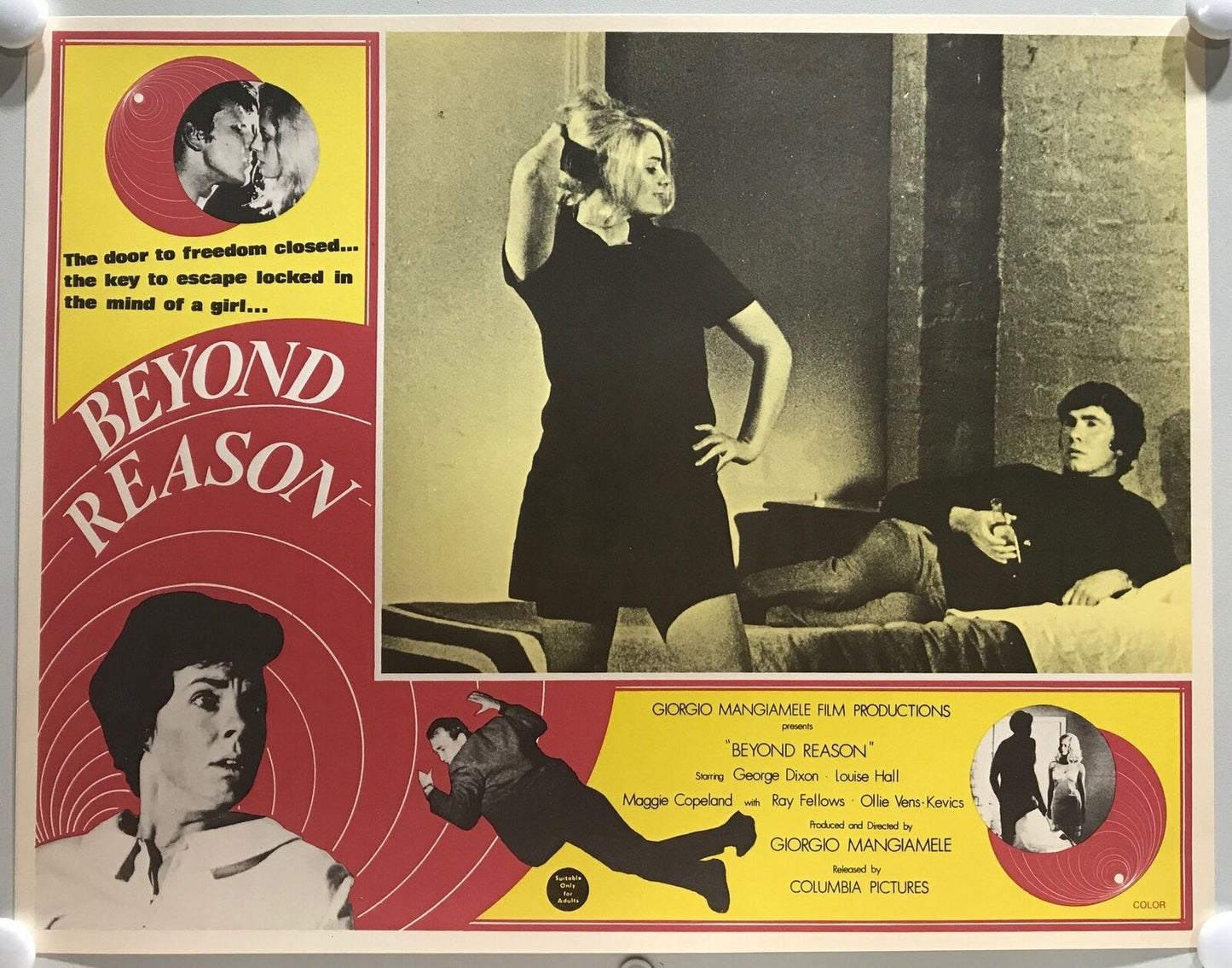 ORIGINAL LOBBY CARDS - BEYOND REASON - 1970 - set of 8 - Australian