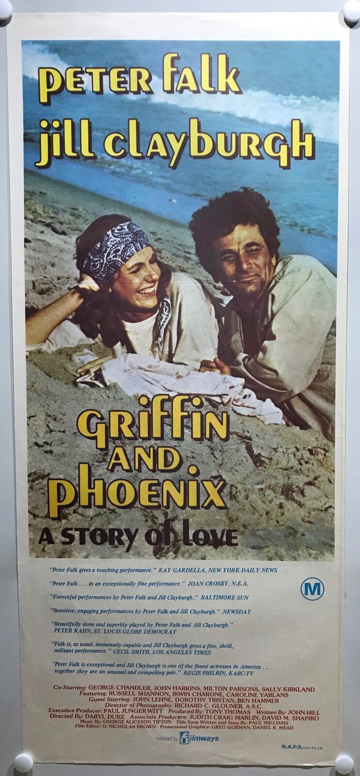 ORIGINAL DAYBILL MOVIE POSTER - GRIFFIN AND PHOENIX - 1976