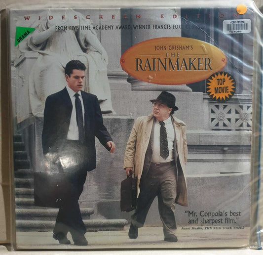 LASERDISC MOVIE - RAINMAKER - from John Grisham's Book