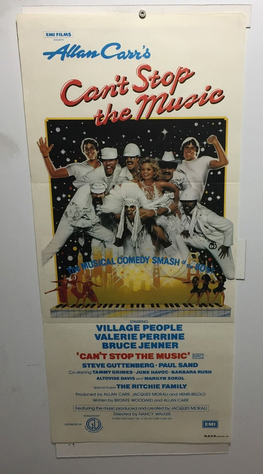 ORIGINAL DAYBILL MOVIE POSTER - CAN'T STOP THE MUSIC - The Village People