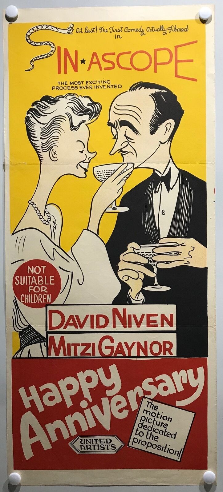 ORIGINAL DAYBILL MOVIE POSTER - HAPPY ANNIVERSARY