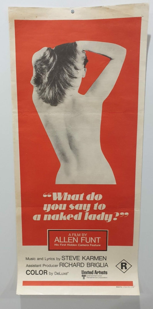 ORIGINAL DAYBILL MOVIE POSTER - WHAT DO YOU SAY TO NAKED LADY