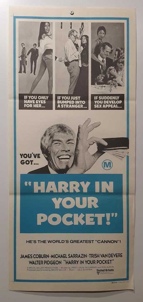 ORIGINAL DAYBILL MOVIE POSTER - HARRY IN YOUR POCKET