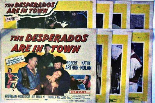 ORIGINAL LOBBY CARDS - THE DESPERADOS ARE IN TOWN - 1956 - set of 8