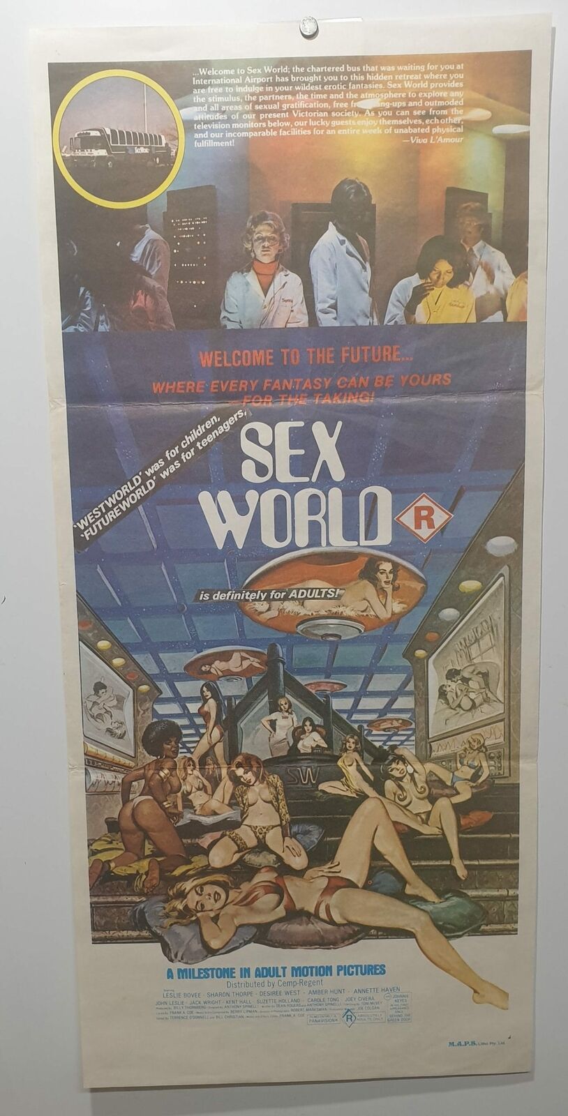 ORIGINAL DAYBILL MOVIE POSTER - SEX WORLD - ADULT